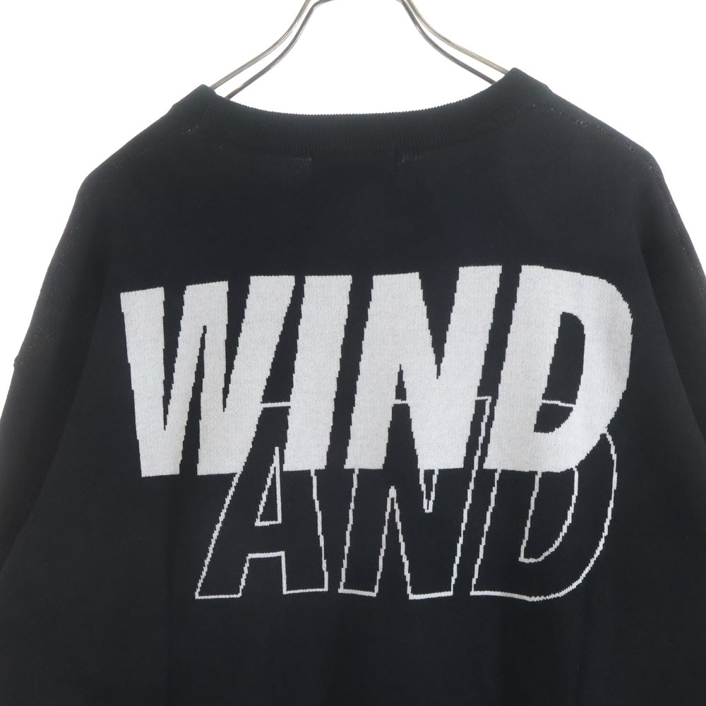 WIND AND SEA(ウィンダンシー) 23SS SILK_BLEND KNIT ロゴジャガード シルクブレンド ニット セーター ブラック WDS-O-SEA-23-Q3-KN-01