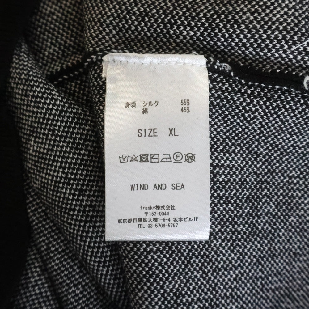WIND AND SEA(ウィンダンシー) 23SS SILK_BLEND KNIT ロゴジャガード シルクブレンド ニット セーター ブラック WDS-O-SEA-23-Q3-KN-01