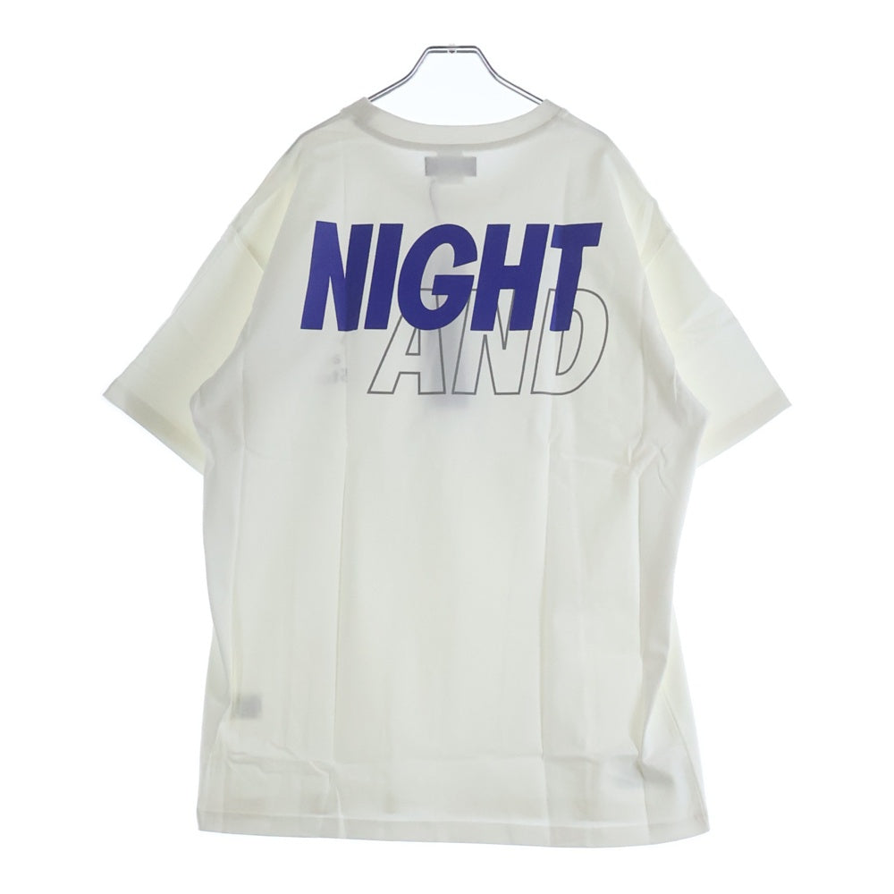 WIND AND SEA(ウィンダンシー) ×GOOD NIGHT 5TORE NIGHT AND T-SHIRT グッドナイトストア ロゴプリント クルーネック 長袖Tシャツ カットソー ホワイト WDS-GN5-04