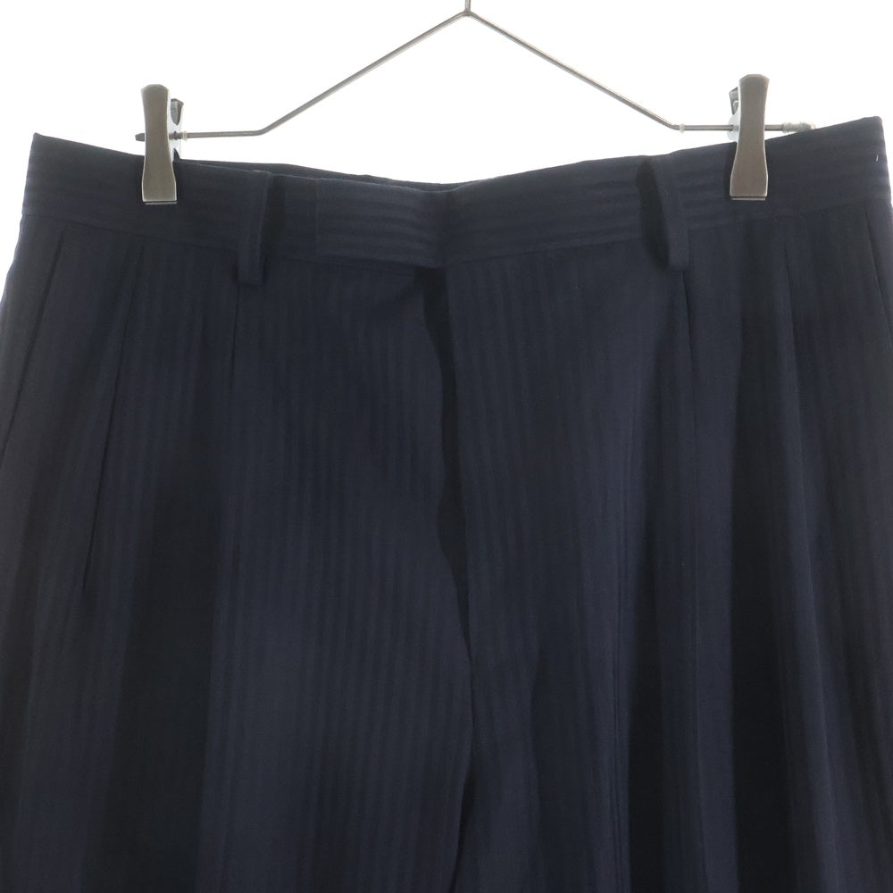 WACKO MARIA(ワコマリア) ×DORMEUIL ドーメル ストライプ スラックスパンツ ブラック