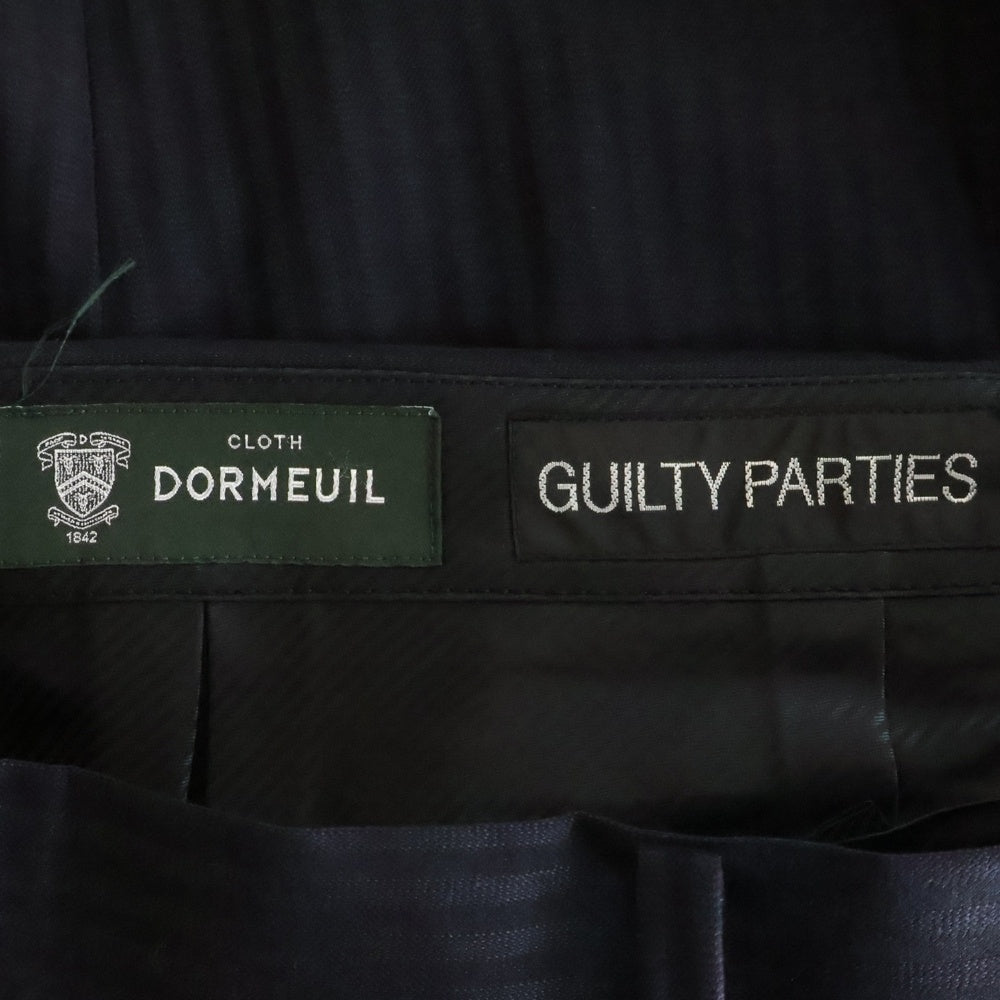 WACKO MARIA(ワコマリア) ×DORMEUIL ドーメル ストライプ スラックスパンツ ブラック