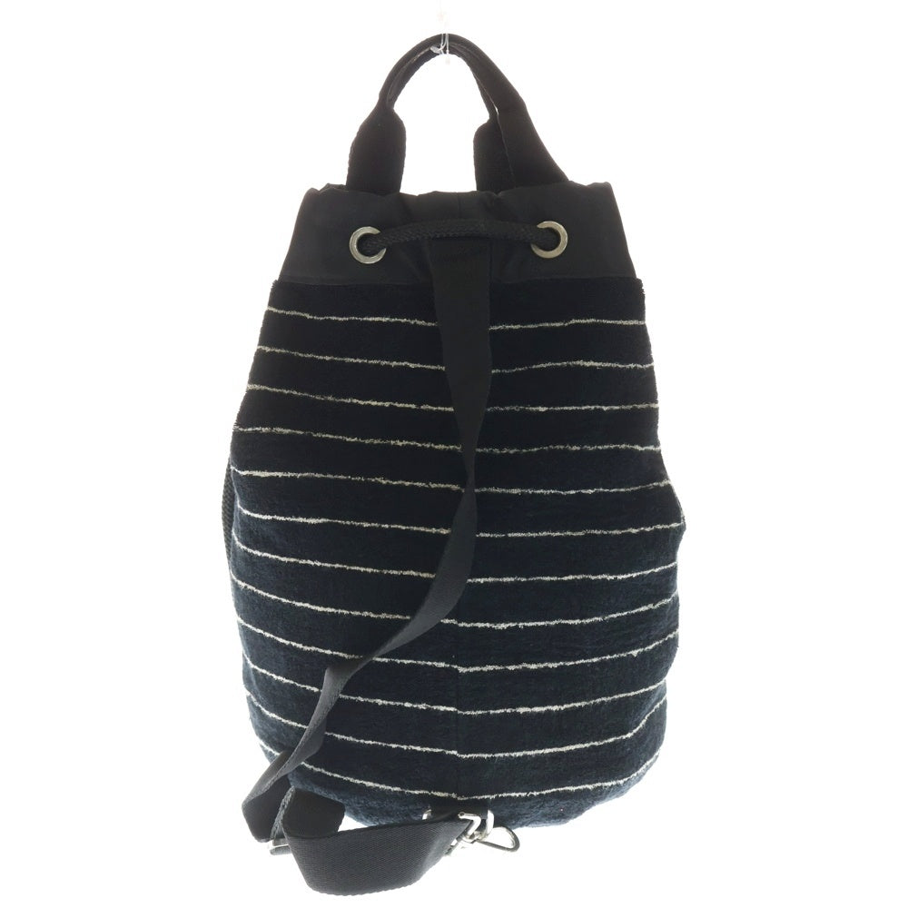 CHANEL(シャネル) スポーツライン ココマーク パイル地 ビーチバッグ 巾着 ワンショルダーバッグ ブラック レディース