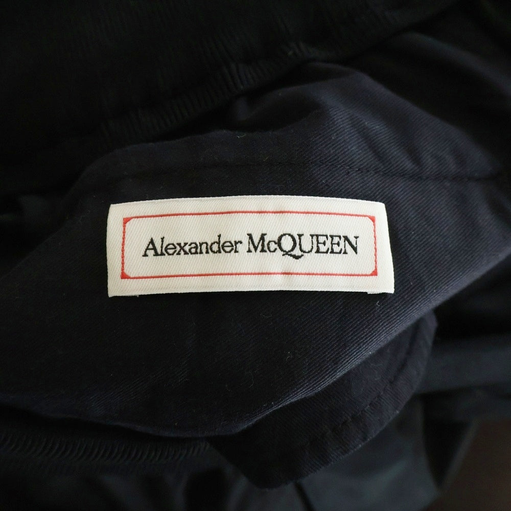 Alexander McQueen(アレキサンダーマックイーン) リブサイドライン チノロングパンツ ブラック 653531