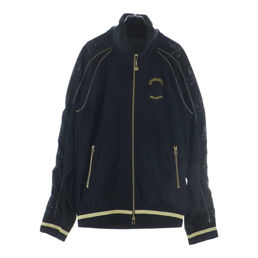Roen(ロエン) サイドスカルデザイン ジップアップ トラックジャケット ブラック/ゴールド