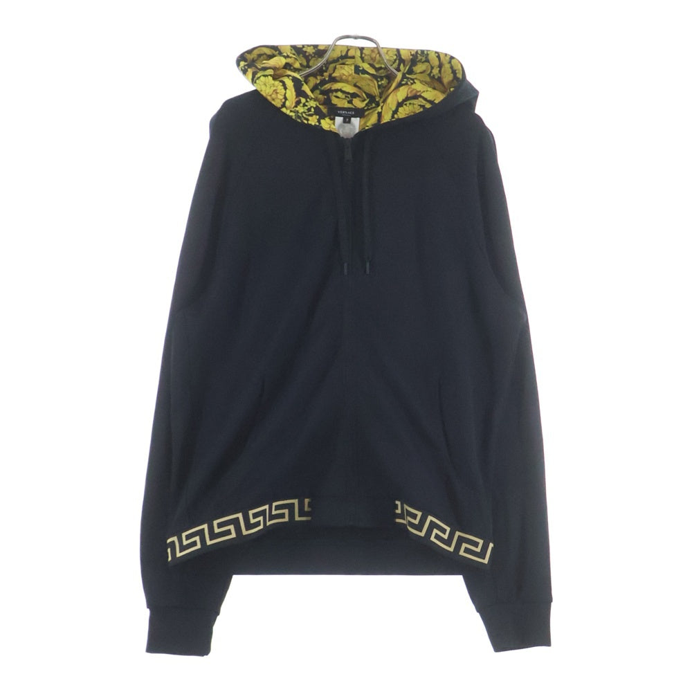 VERSACE(ヴェルサーチ) 20AW メデューサロゴ ジップパーカー ブラック AGU03005