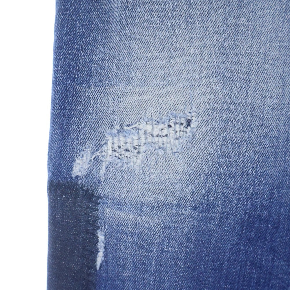 DSQUARED2(ディースクエアード) 80'S JEAN ボタンフライ ダメージ加工 デニムパンツ ジーンズ インディゴ S71LB0617 S30342