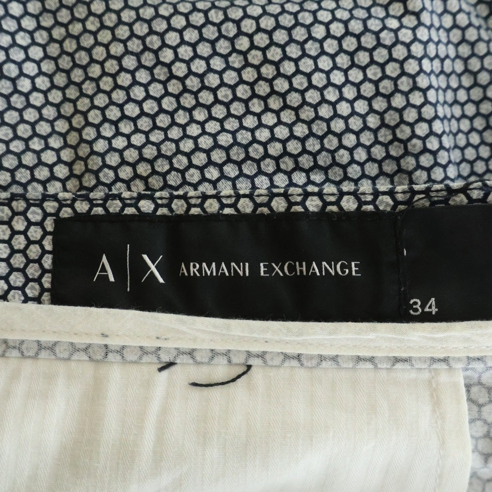 Armani Exchange(アルマーニ エクスチェンジ) 16SS 総柄 ジップフライ ショート ハーフパンツ ショーツ グレー