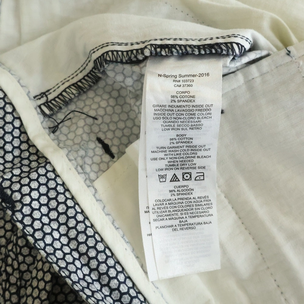 Armani Exchange(アルマーニ エクスチェンジ) 16SS 総柄 ジップフライ ショート ハーフパンツ ショーツ グレー