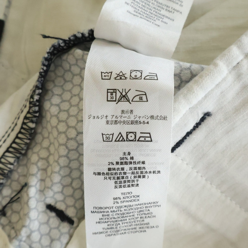 Armani Exchange(アルマーニ エクスチェンジ) 16SS 総柄 ジップフライ ショート ハーフパンツ ショーツ グレー