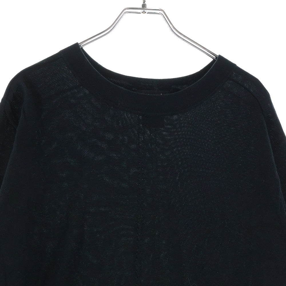 mastermind JAPAN(マスターマインドジャパン) スカル ラインストーン クルーネック半袖ニットTシャツ カットソー ブラック MQ-KN2-012