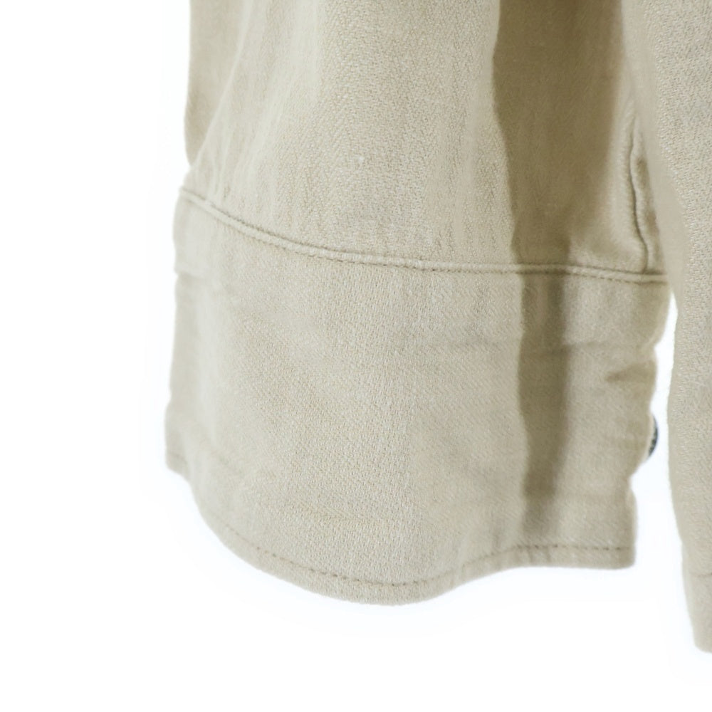 RRL(ダブルアールエル) 23SS ×RON HERMAN COTTON LINEN JACKET ロンハーマン コットンリネン 4ポケット ジャングルファティーグジャケット アイボリー