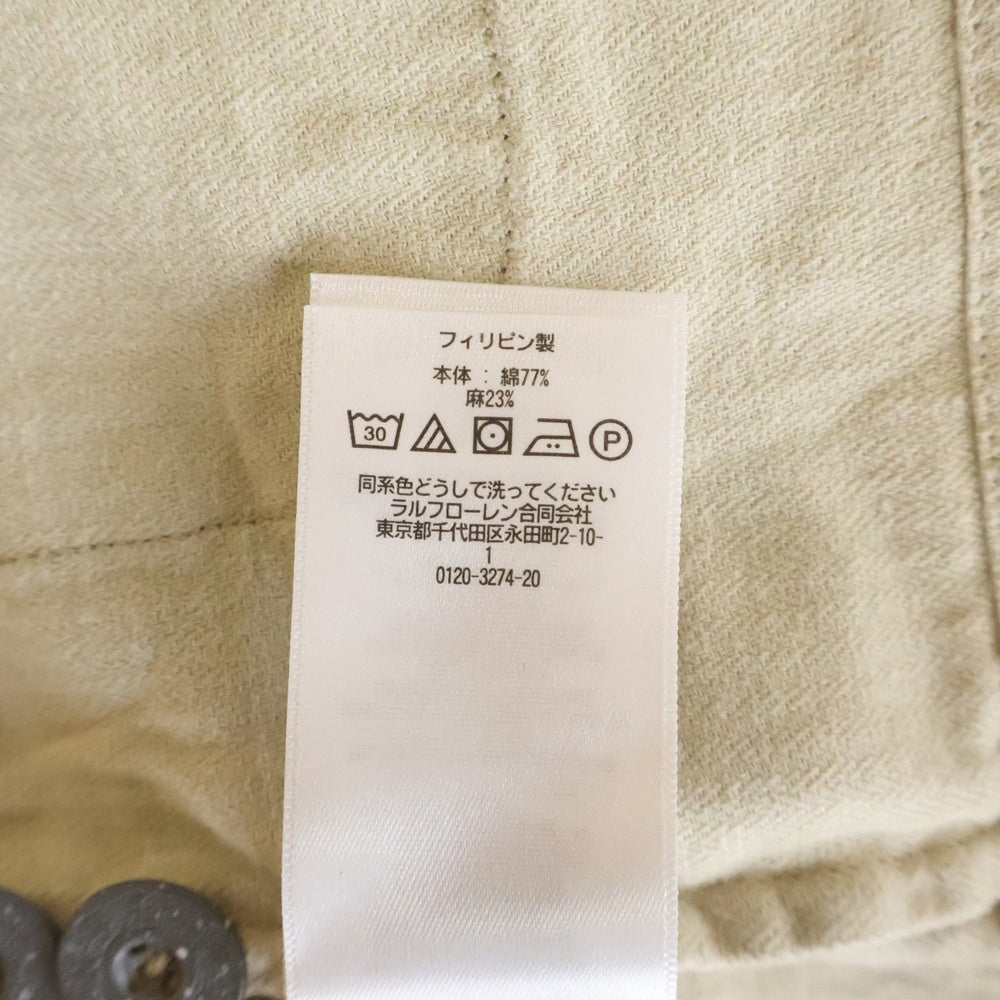 RRL(ダブルアールエル) 23SS ×RON HERMAN COTTON LINEN JACKET ロンハーマン コットンリネン 4ポケット ジャングルファティーグジャケット アイボリー