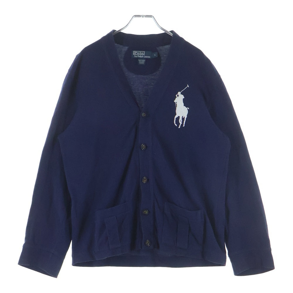 POLO RALPH LAUREN(ポロラルフローレン) フロントロゴ刺繍 5B カーディガン ネイビー