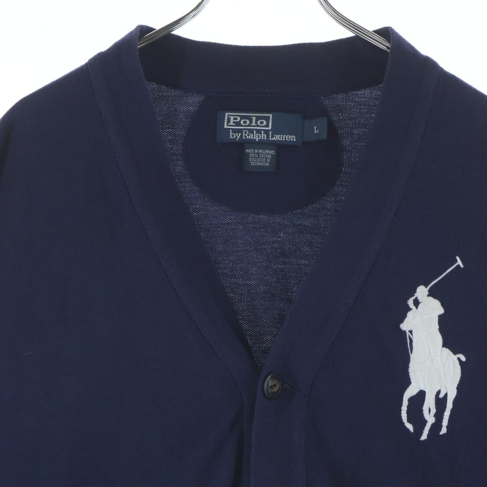 POLO RALPH LAUREN(ポロラルフローレン) フロントロゴ刺繍 5B カーディガン ネイビー