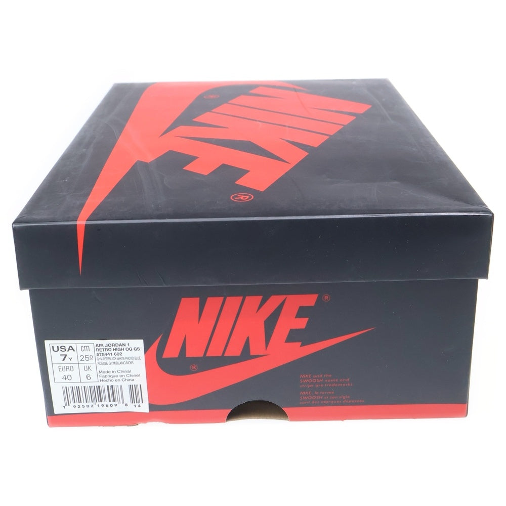NIKE(ナイキ) AIR JORDAN 1 RETRO HIGH OG GS ORIGIN STORY エアジョーダン 1 レトロ オリジン ストーリー ハイカットスニーカー US7Y/25cm 575441-602 レディース