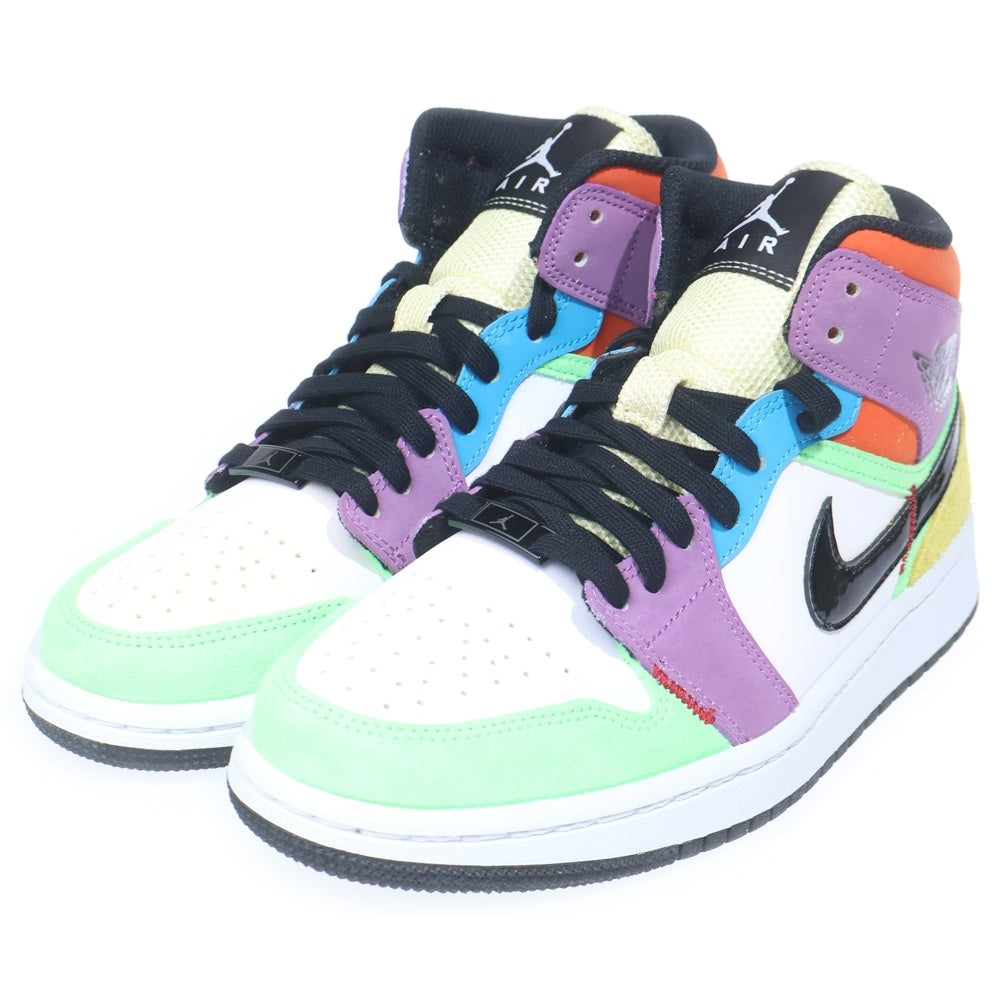 NIKE(ナイキ) WMNS AIR JORDAN 1 MID SE Lightbulb ウィメンズ エアジョーダン ライトバルブ ミッドカットスニーカー マルチ US7.5/24.5cm CW1140-100 レディース