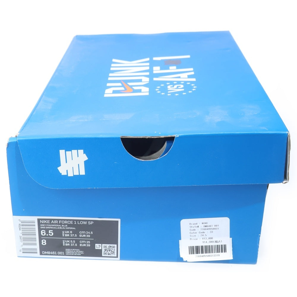 NIKE(ナイキ) ×UNDEFEATED AIR FORCE 1 LOW SP アンディフィーテッド エアフォース 1 ローカットスニーカー グレー US6.5/24.5cm DM8461-001 レディース