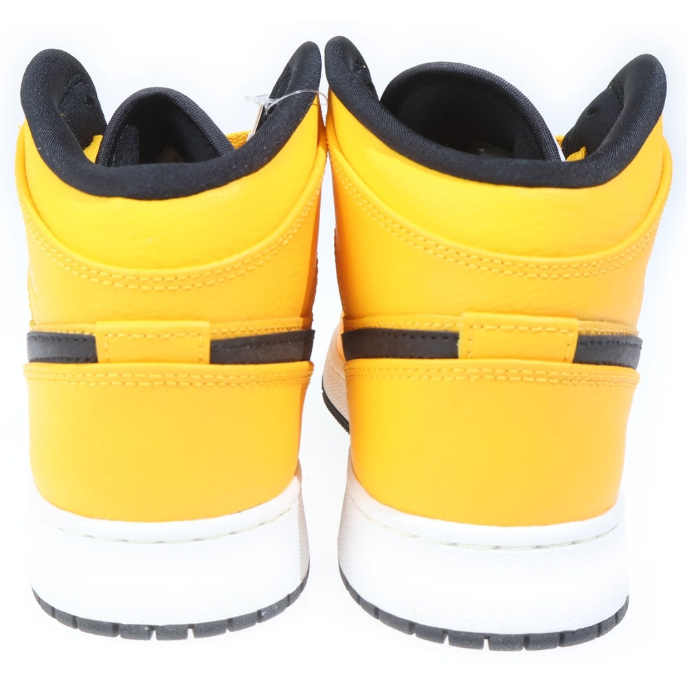 NIKE(ナイキ) AIR JORDAN 1 MID BG エアジョーダン 1 ミッドカットスニーカー イエロー US7Y/25cm 554725-700 レディース