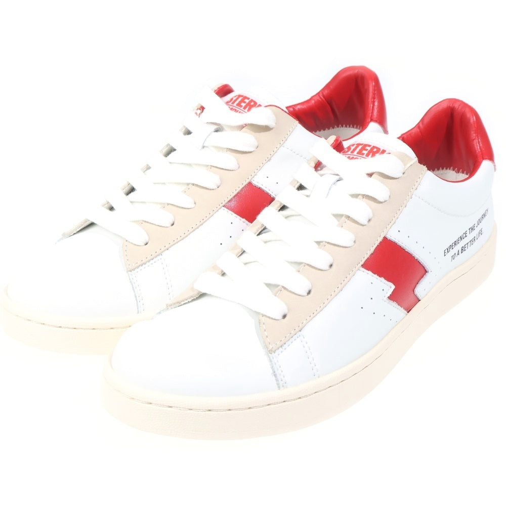 HYSTERIC GLAMOUR(ヒステリックグラマー) クラシック レザー ローカットスニーカー ホワイト/レッド 01201QS014 レディース