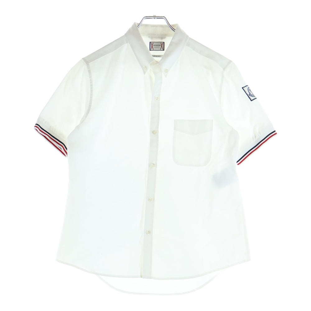 MONCLER GAMME BLEU(モンクレール・ガム・ブルー) 17SS CAMICIA ボタンダウン 半袖シャツ ホワイト C13915330700 20838