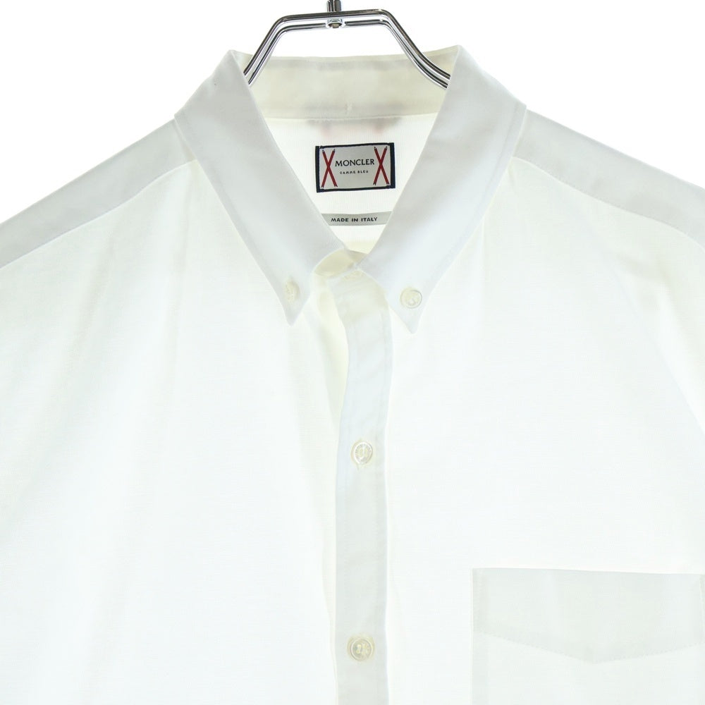 MONCLER GAMME BLEU(モンクレール・ガム・ブルー) 17SS CAMICIA ボタンダウン 半袖シャツ ホワイト C13915330700 20838