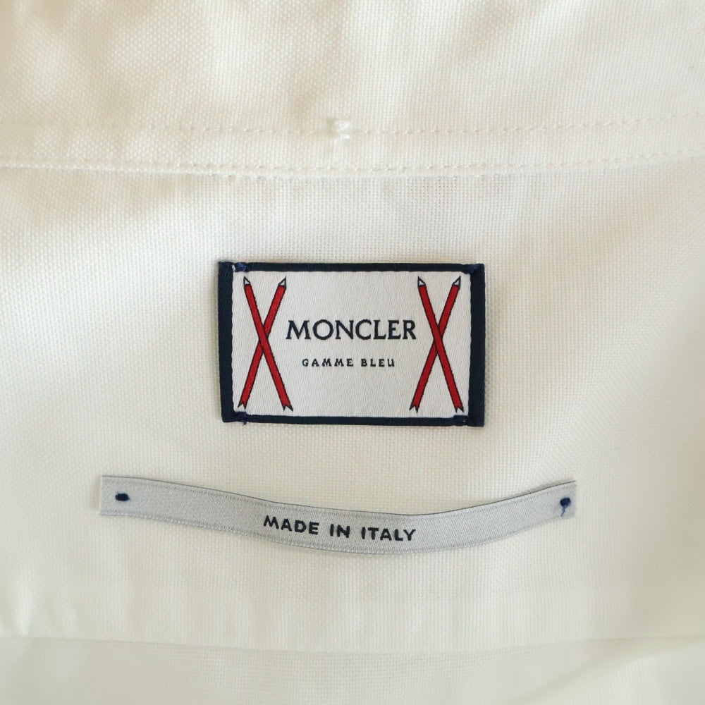 MONCLER GAMME BLEU(モンクレール・ガム・ブルー) 17SS CAMICIA ボタンダウン 半袖シャツ ホワイト C13915330700 20838
