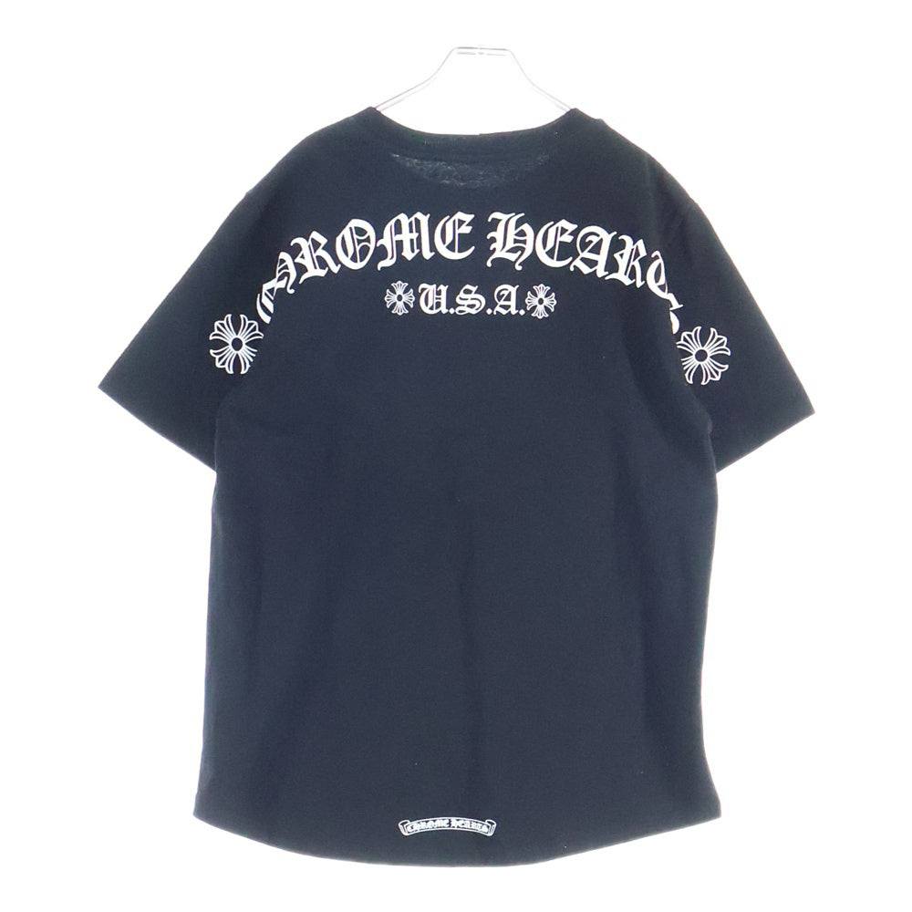 CHROME HEARTS(クロムハーツ) USA Logo S/S TEE ホースシュー バックロゴプリント クルーネック 半袖Tシャツ カットソー ブラック