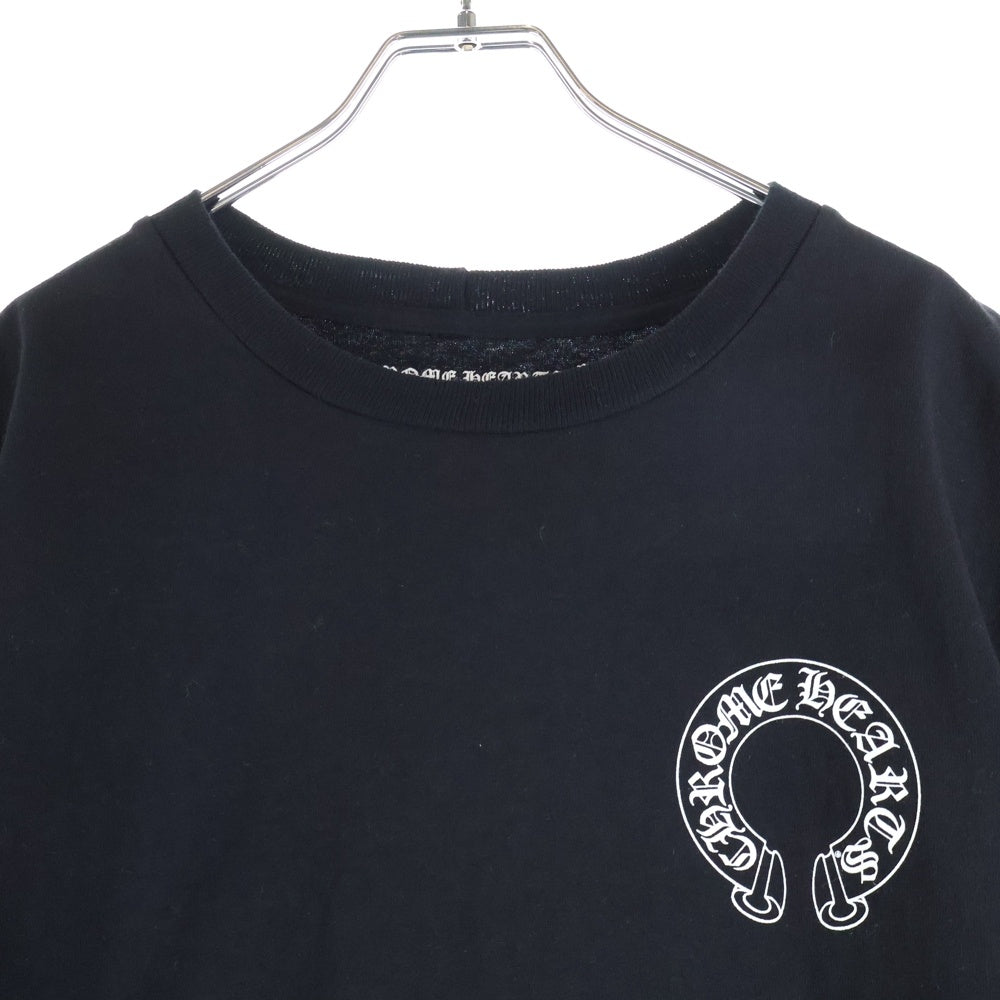 CHROME HEARTS(クロムハーツ) USA Logo S/S TEE ホースシュー バックロゴプリント クルーネック 半袖Tシャツ カットソー ブラック