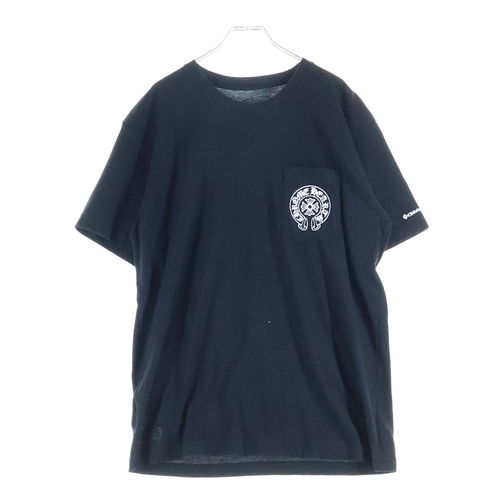 CHROME HEARTS(クロムハーツ) Horseshoe Tee ホースシューロゴ クルーネック 半袖Tシャツ カットソー ブラック