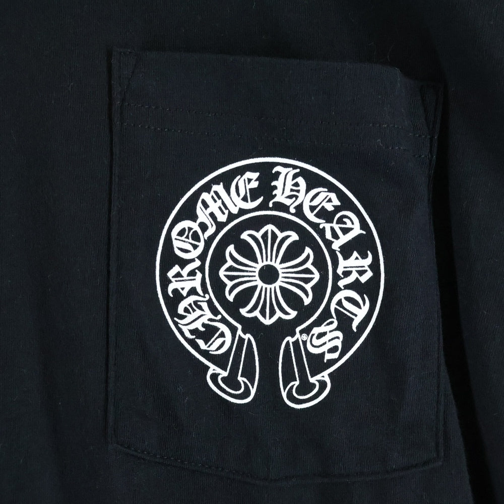 CHROME HEARTS(クロムハーツ) Horseshoe Tee ホースシューロゴ クルーネック 半袖Tシャツ カットソー ブラック