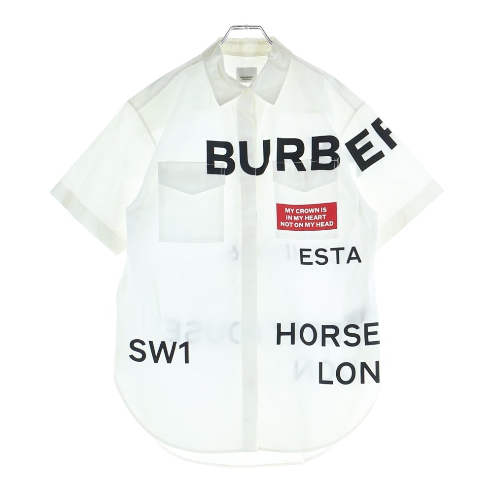 BURBERRY(バーバリー) ホースフェーリープリント 半袖シャツ ホワイト 8014220
