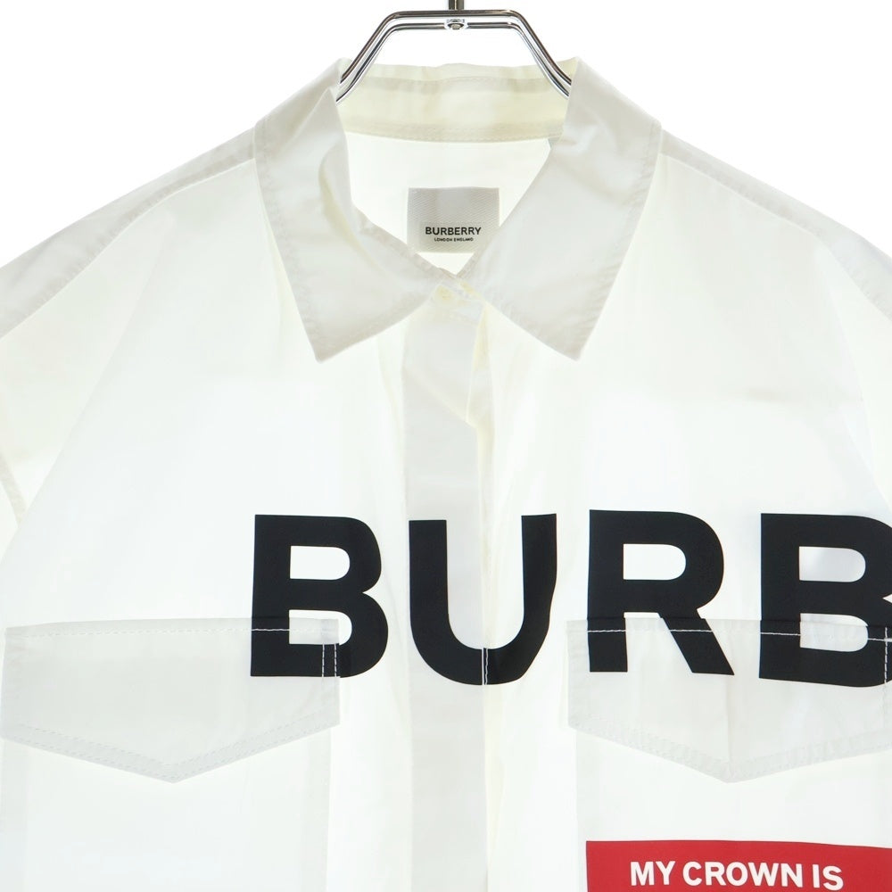 BURBERRY(バーバリー) ホースフェーリープリント 半袖シャツ ホワイト 8014220