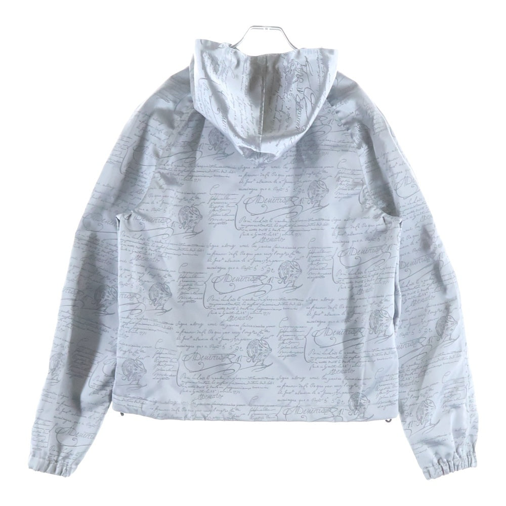 Berluti(ベルルッティ) カリグラフィ 総柄 ナイロン ジップアップ パーカー ジャケット グレー R17OBU71PAEF