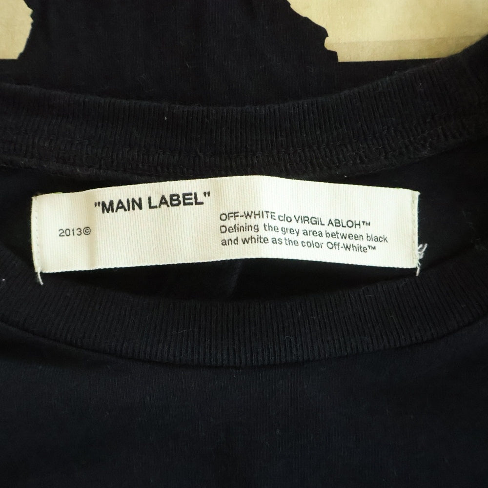 OFF-WHITE(オフホワイト) 20SS TAPE ARROWS L/S TEE テープ アロー ロゴプリント クルーネック 長袖Tシャツ カットソー ブラック OMAB001R20185002