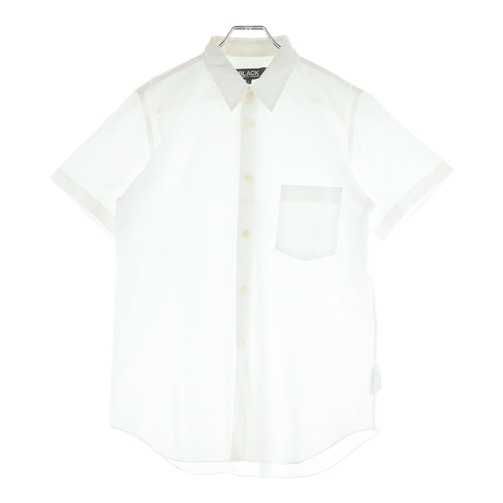 BLACK COMME des GARCONS(ブラックコムデギャルソン) コットン 半袖シャツ ホワイト 1A-B024 AD2017