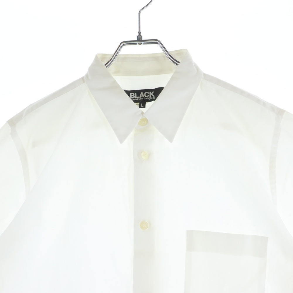BLACK COMME des GARCONS(ブラックコムデギャルソン) コットン 半袖シャツ ホワイト 1A-B024 AD2017