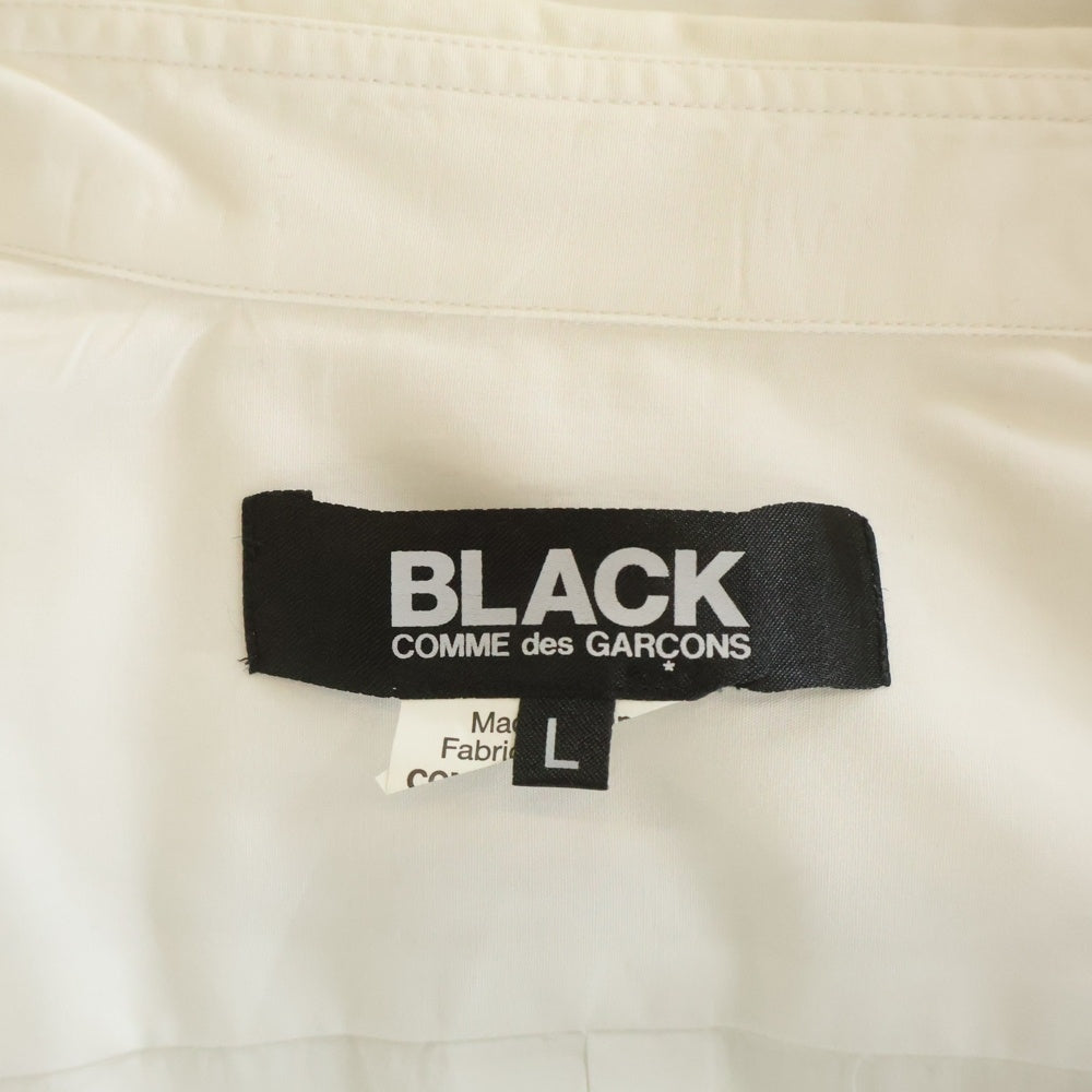 BLACK COMME des GARCONS(ブラックコムデギャルソン) コットン 半袖シャツ ホワイト 1A-B024 AD2017