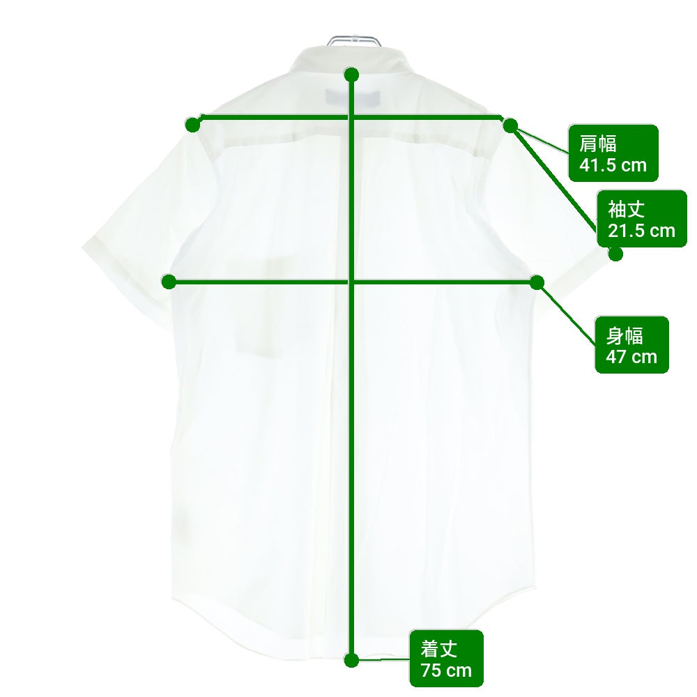 BLACK COMME des GARCONS(ブラックコムデギャルソン) コットン 半袖シャツ ホワイト 1A-B024 AD2017