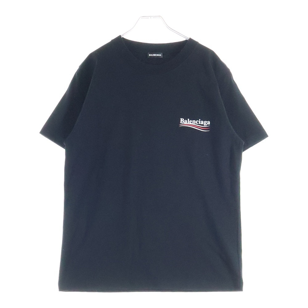 BALENCIAGA(バレンシアガ) 20AW キャンペーンロゴプリント クルーネック 半袖Tシャツ カットソー ブラック 620967 TIV52