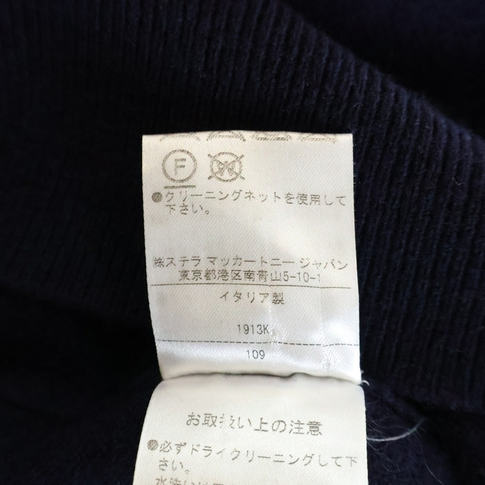 STELLA McCARTNEY(ステラマッカートニー) S刺繍 ウール ニット セーター ネイビー 552342S7157-1