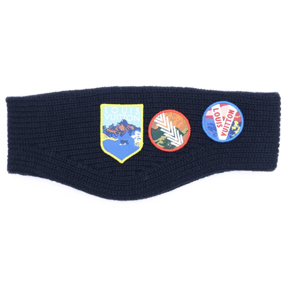 LOUIS VUITTON(ルイヴィトン) ロゴワッペン ウール ヘアバンド ブラック M71107 MY0138