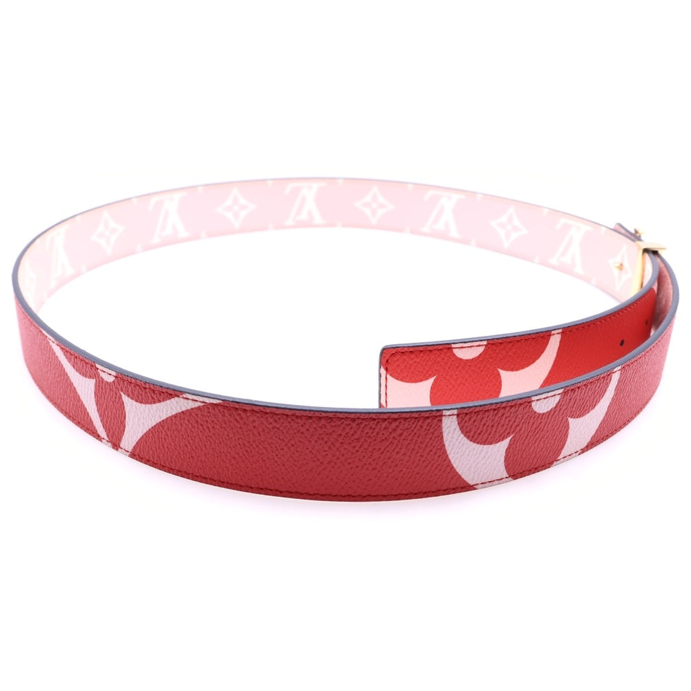 LOUIS VUITTON(ルイヴィトン) LVイニシャル ロゴ ジャイアントモノグラム 30MM リバーシブル ベルト レッド M0150 レディース