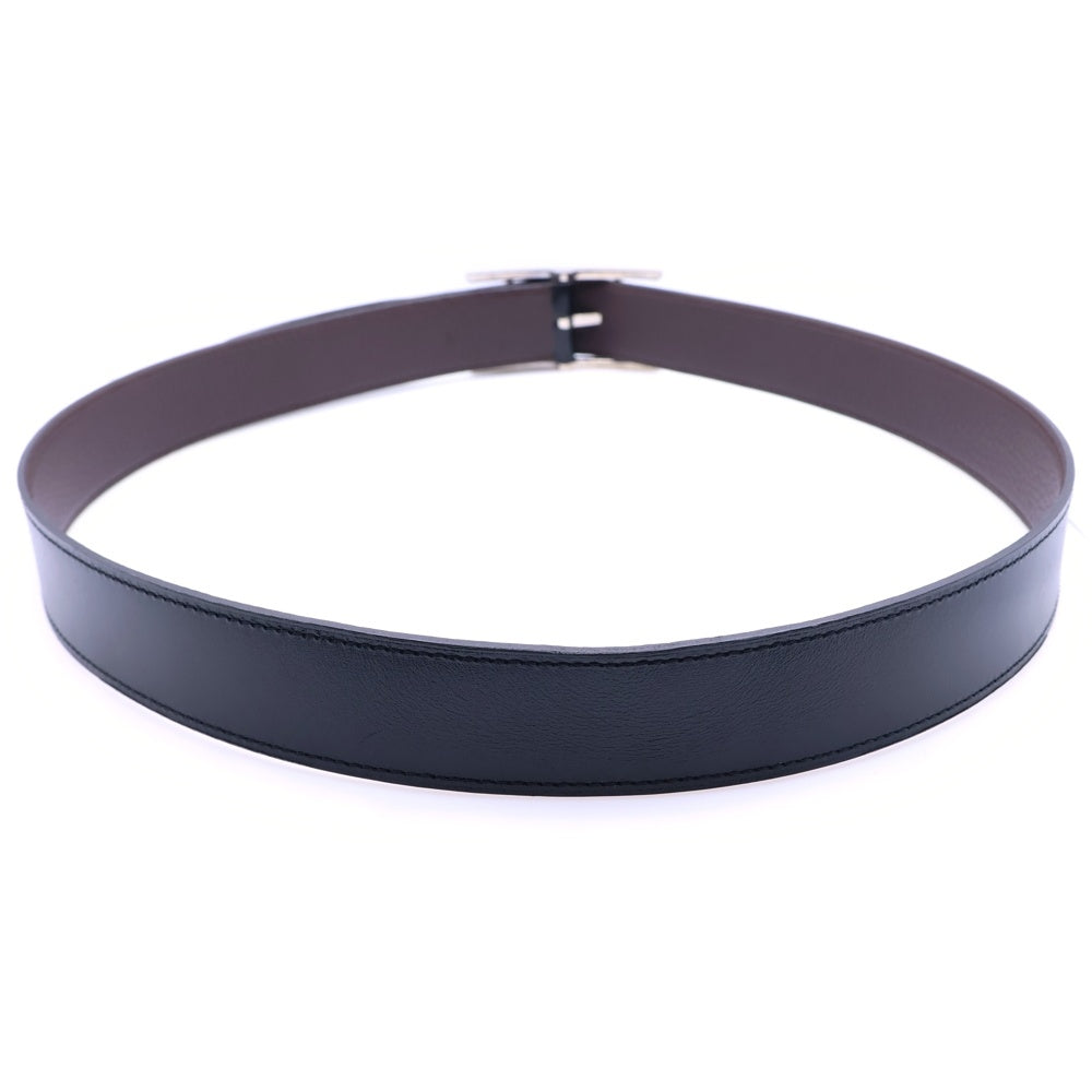 HERMES(エルメス) アピ シルバー金具 C刻印 レザー ベルト ブラウン/ブラック