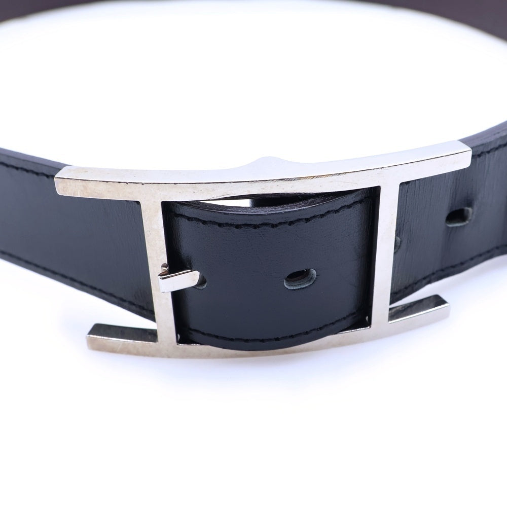 HERMES(エルメス) アピ シルバー金具 C刻印 レザー ベルト ブラウン/ブラック