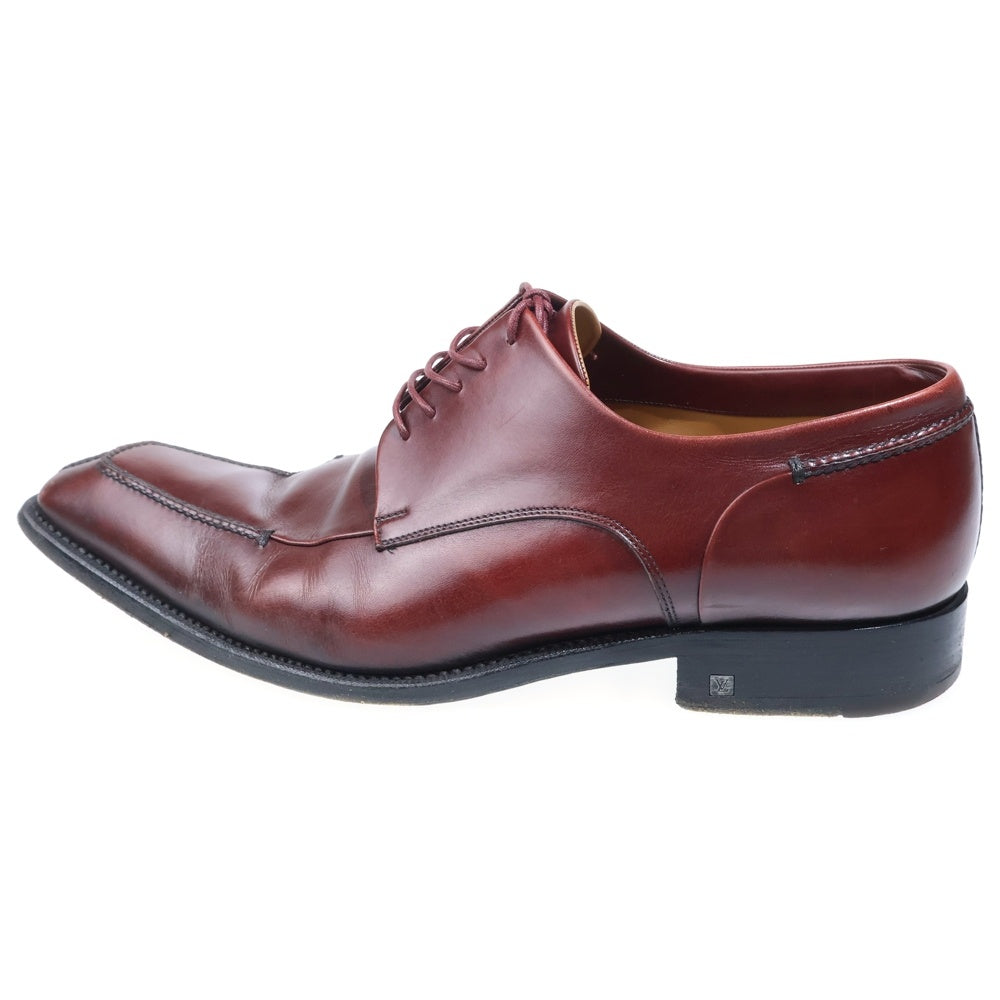 LOUIS VUITTON(ルイヴィトン) スクエアトゥ レースアップ レザー ビジネスシューズ ブラウン