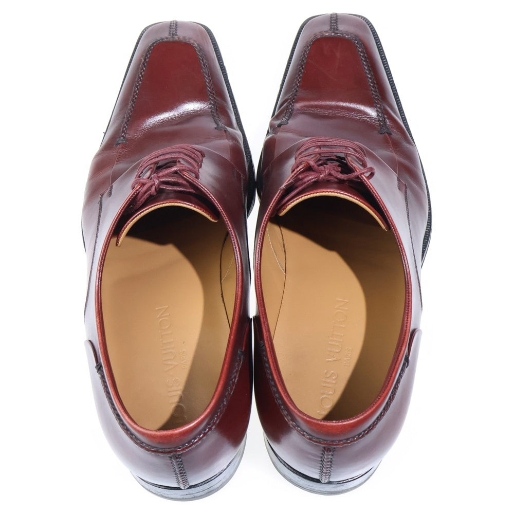 LOUIS VUITTON(ルイヴィトン) スクエアトゥ レースアップ レザー ビジネスシューズ ブラウン