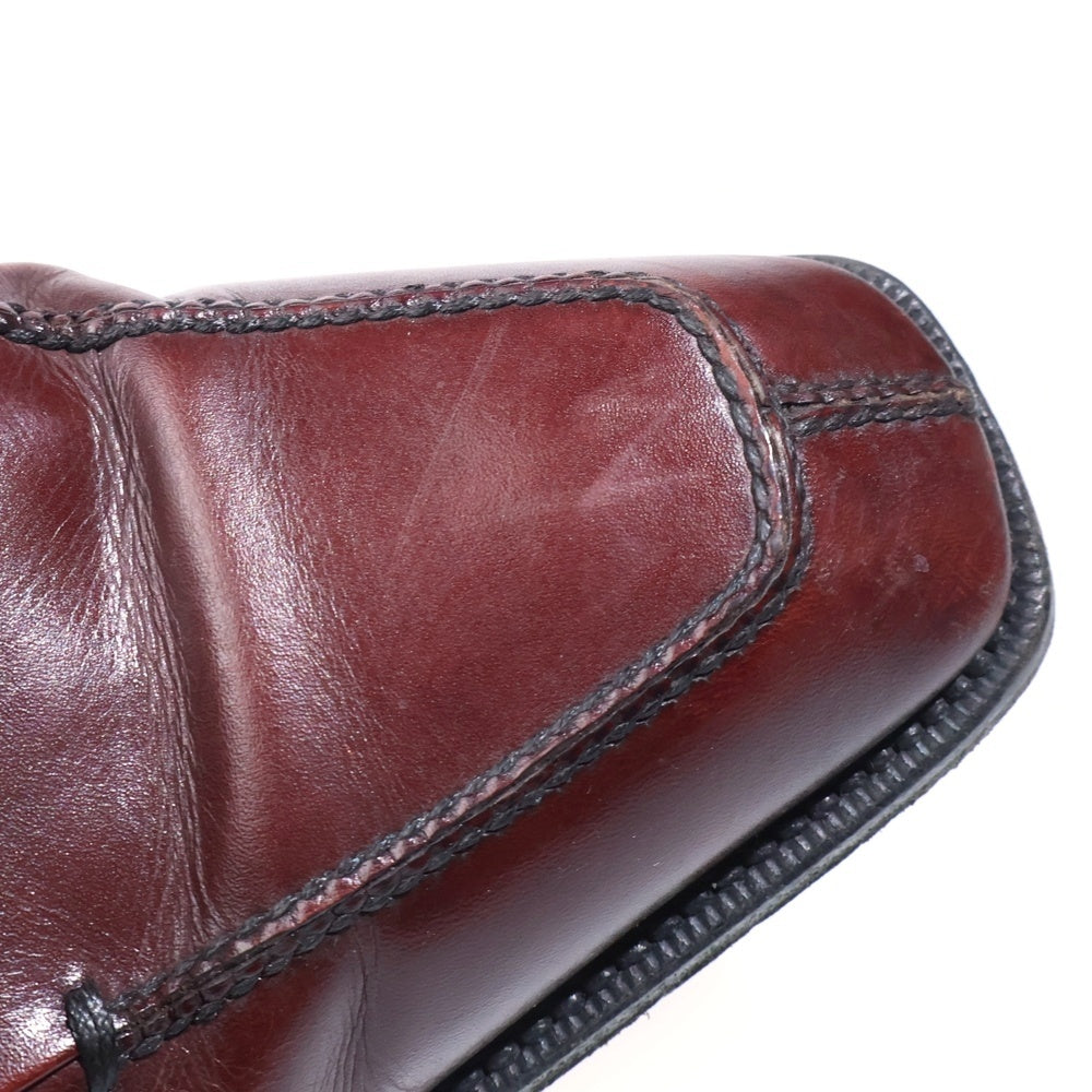 LOUIS VUITTON(ルイヴィトン) スクエアトゥ レースアップ レザー ビジネスシューズ ブラウン