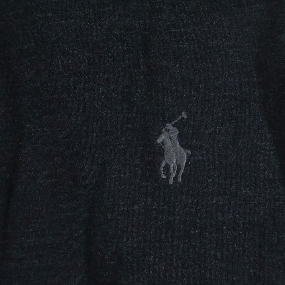 POLO RALPH LAUREN(ポロラルフローレン) ポニー刺繍 コットン 長袖 ポロシャツ グレー