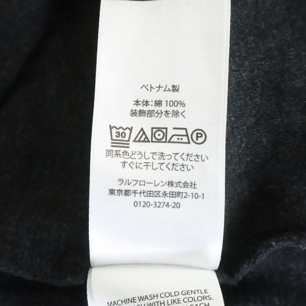 POLO RALPH LAUREN(ポロラルフローレン) ポニー刺繍 コットン 長袖 ポロシャツ グレー