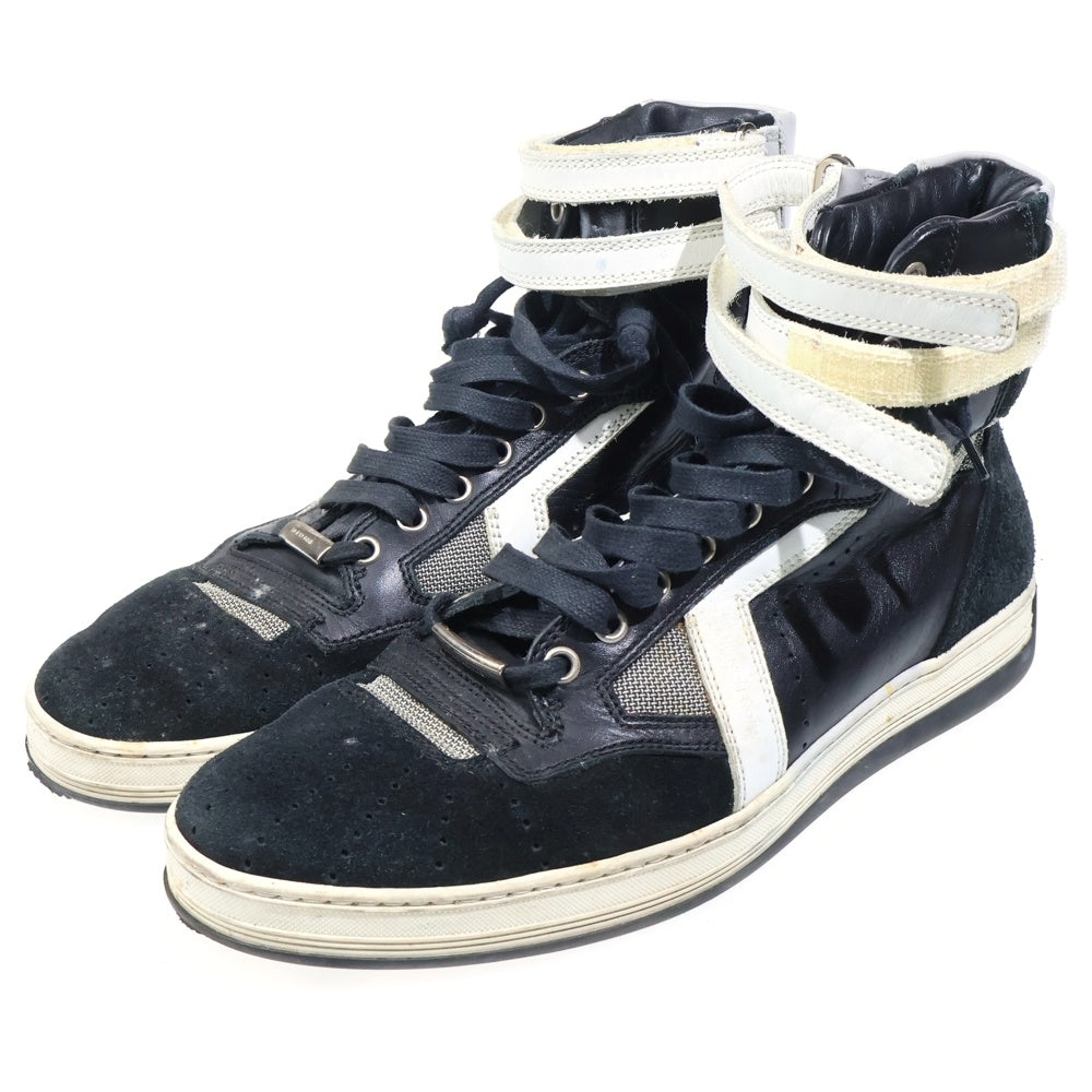 Dior HOMME(ディオールオム) レースアップ スウェードレザー ハイカットスニーカー ブラック